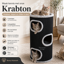 Krabpalen/Klimmeubels Klimtonnen Boon klimton sisal 3 gaats zwart/grijs 90x42cm
