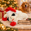 Hondenspeelgoed Pluche kerst lammetje super zacht speelgoed met piep 30 cm