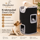 Krabpaal/klimmeubel Boon Krab/Klimmeubels krabmeubel sisal 2-gaats zwart/grijs 75 cm