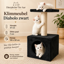 Krabpaal/klimmeubel Klimmeubel Diabolo grijs, 57 cm hoog.