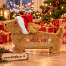 Honden Speelgoed speeltjes kerst Boon hond kerstspeelgoed hond+hohoho+piep bruin 33cm