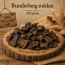 Honden snacks 100% natuurlijke runder long stukjes 2/3 cm 250 gram  ( Let op niet geschikt voor honden met allergieën )