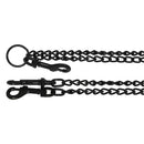 Fietsmandketting, 2mmx50cm+50cm  chroom-zwart