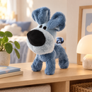 Decoratie Woezel en Pip  Pluche Staand+Piep grijs/blauw 30 cm
