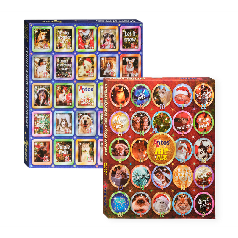 Antos Adventskalender 225 gr - kat/Hond