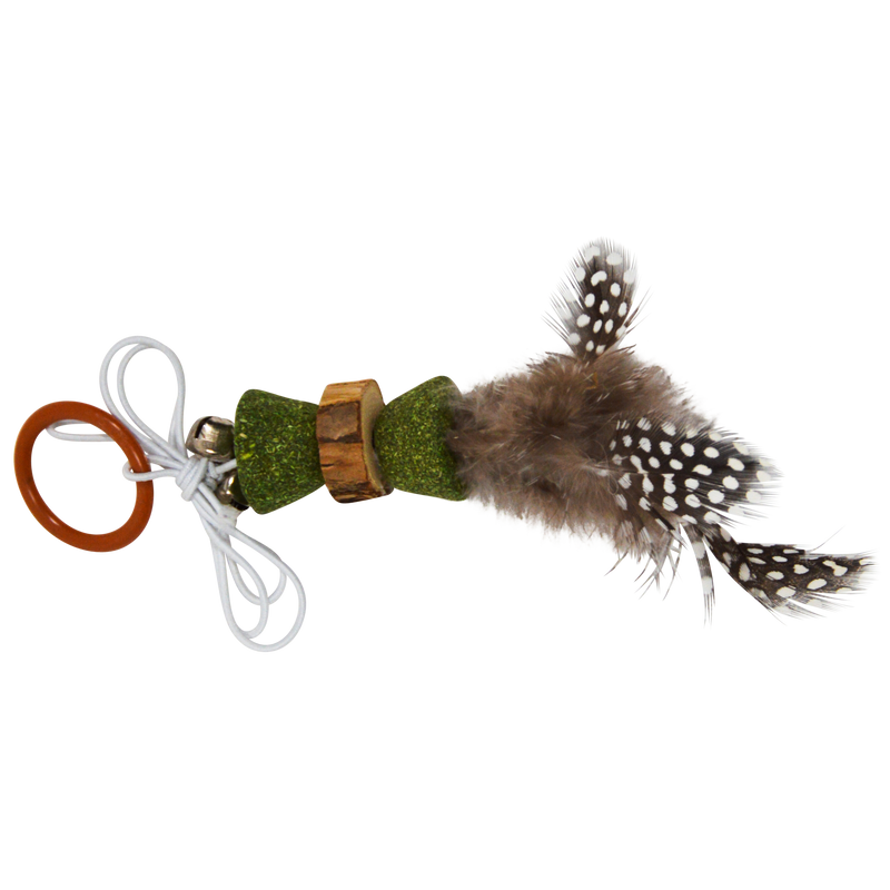 Kattenspeelgoed Jack and Vanilla Timeless HERBALS  Kattenkruid zandlopertje met en veren 12 cm