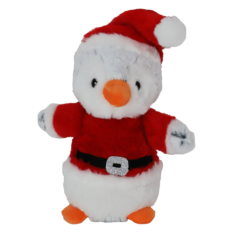 Hondspeelgoed kerst pinguin pluche met kerstpak  32cm
