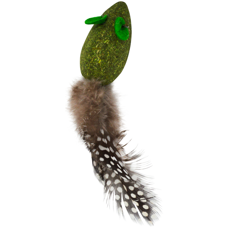 Kattenspeelgoed Jack and Vanilla Timeless HERBALS  Kattenkruid muis met en veren 15 cm