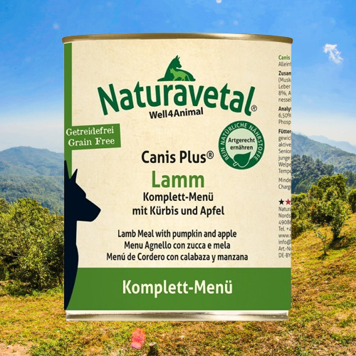 Naturavetal Canis Plus Compleet-Menu Lam met Pompoen en Appel