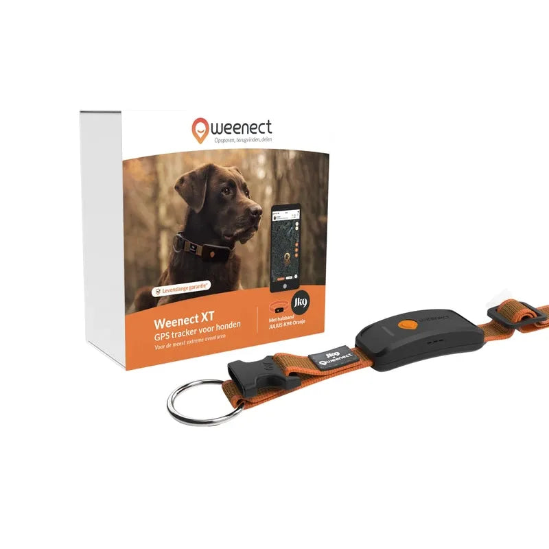 Honden/katten halsbanden GPS tracker voor Honden - Weenect XT Met Julius halsband Zwart