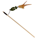 Kattenspeelgoed Jack and Vanilla Timeless HERBALS Kattenhengel Kattenkruid bal met Matatabi stok en veren Groen-40x8x2