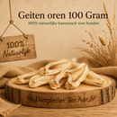 Honden snack 100% natuurlijke Geiten oren 100 gram  ( Zeer geschikt voor honden met allergieën )