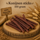 Honden Snacks 100% natuurlijke konijnen sticks 100 gram