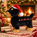 Honden Speelgoed speeltjes kerst Boon hond kerstspeelgoed hond+hohoho+piep zwart/ bruin 30cm