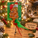 Katten speeltjes kerst Boon kat speelgoed kerstboom+catnip+veren+bel bruin 12cm