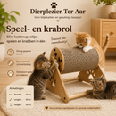 Krabpaal/klimmeubel Boon Boon krabrol draaiend karton+hout 29x32x28cm
