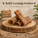 Hondensnacks Buffel luchtpijp 13 cm 100% natuurlijk  5 Stuks ( Zeer geschikt voor honden met huid allergieën )