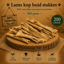Honden snacks 100% natuurlijke Lams Kop huid stukjes 200 Gram