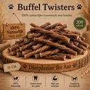 Hondensnacks Buffel Blaas Twisters 100% natuurlijk  200 Gram ( Zeer geschikt voor honden met huid allergieën )
