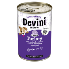 Honden voeding Devini Blikvoeding Hond Turkey 400 Gram