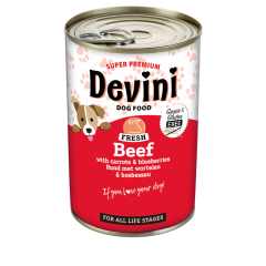 Honden voeding Devini Blikvoeding Hond Beef 400 Gram