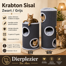 Krabpaal/klimmeubel Boon Klimtonnen sisal 2 en 3 gaats zwart/grijs