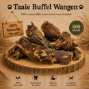 Hondensnacks Buffel Taaie wangen 100% natuurlijk  500 gram ( Zeer geschikt voor honden met huid allergieën )
