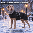 Honden jassen Hondentruien & Regen jassen & Warme Hondenkleding Honden jassen  winterjassen Hurtta extreme warmer eco raven zwart