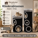 Krabpaal/Klimmeubel Boon krabpaal  klimtonnen sisal 2 of 3 gaats zwart/grijs