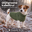 Honden jassen Hondentruien & Regen jassen & Warme Hondenkleding Honden truien Boony honden-kabeltrui Olijfgroen