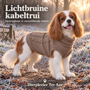 Honden jassen Hondentruien & Regen jassen & Warme Hondenkleding Honden truien Boony honden-kabeltrui bruin