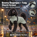 Honden jassen Hondentruien & Regen jassen & Warme Hondenkleding Hondenjassen Boony Regenjas + Tuig Storm Groen