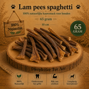 Hondensnacks100% natuurlijke  Lam pees spaghetti 10 cm  65 Gram