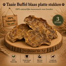 Hondensnacks Buffel Taaie Blaas platte stukken 3 stuks  100% natuurlijk  500 gram ( Zeer geschikt voor honden met huid allergieën ) (kopie) (kopie) (kopie) (kopie)