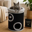 Krabpaal/Klimmeubel  Boon klimton sisal 2 gaats zwart/grijs 66x38cm