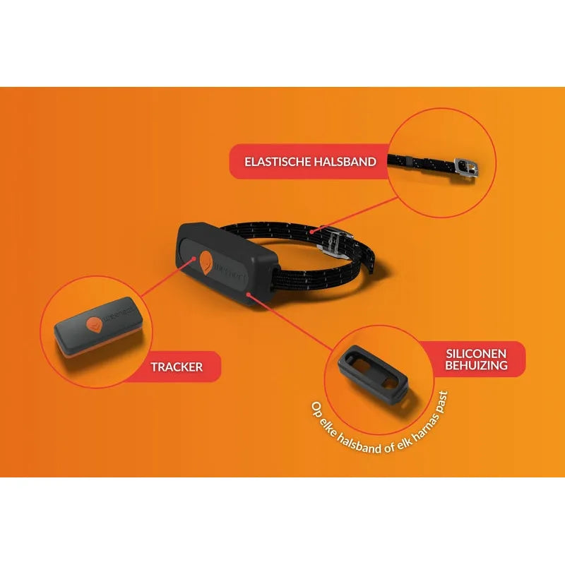 Honden/katten halsbanden GPS tracker voor katten - Weenect XS Zwart