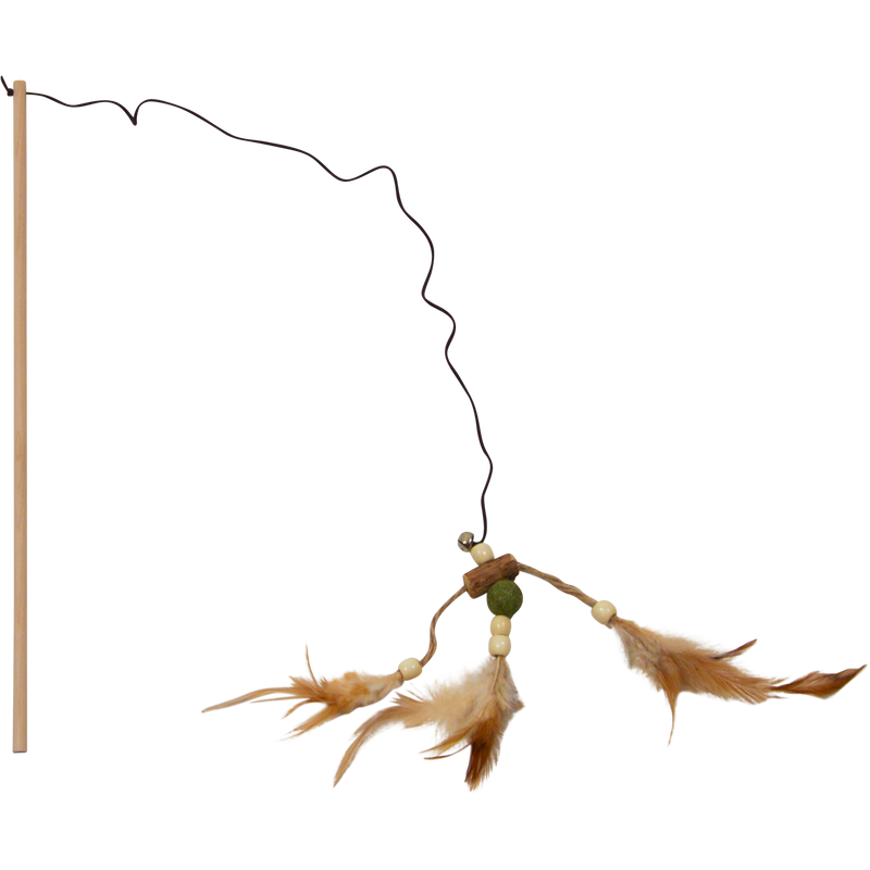 Kattenspeelgoed Jack and Vanilla Timeless HERBALS Kattenhengel Kattenkruid bal met Matatabi stok en 3 uiteindes