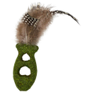 Kattenspeelgoed Jack and Vanilla Timeless HERBALS  Kattenkruid Visje met hartjes in de buik met en veren 12 cm