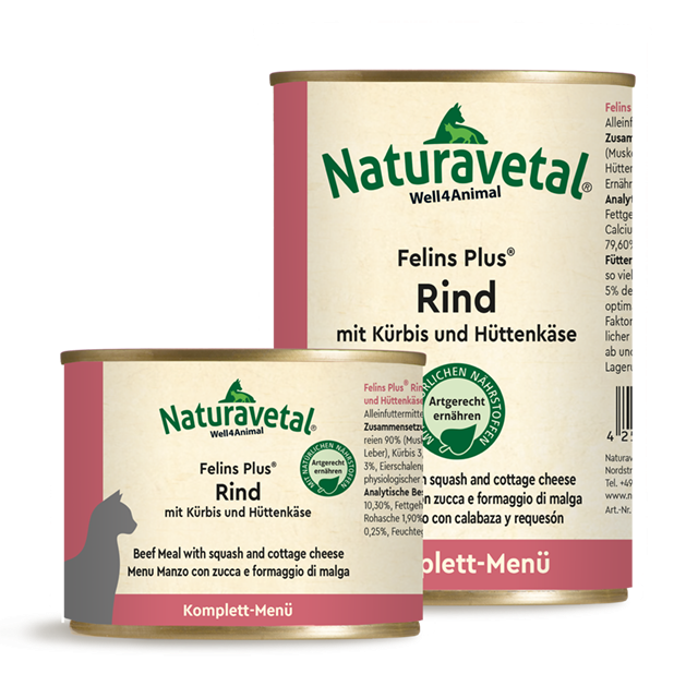 Naturevetal Felins Plus Rundvlees met Pompoen en Cottage Cheese