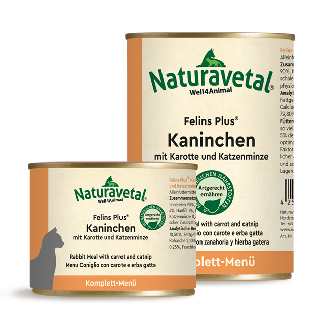 Naturevetal Felins Plus Konijn met Wortel en Kattenkruid