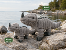 Honden speelgoed Hondenknuffels Quapas!  Neushoorn Leguaan – zoon Ricco 66 cm  vader Rooi 91 cRooi m