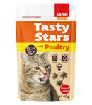 Katten snoepjes snackjes Sanal kat Tasty Stars Poultry gevogelte