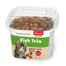 Katten snoepjes snackjes Sanal kat fish trio cups, 75 gram