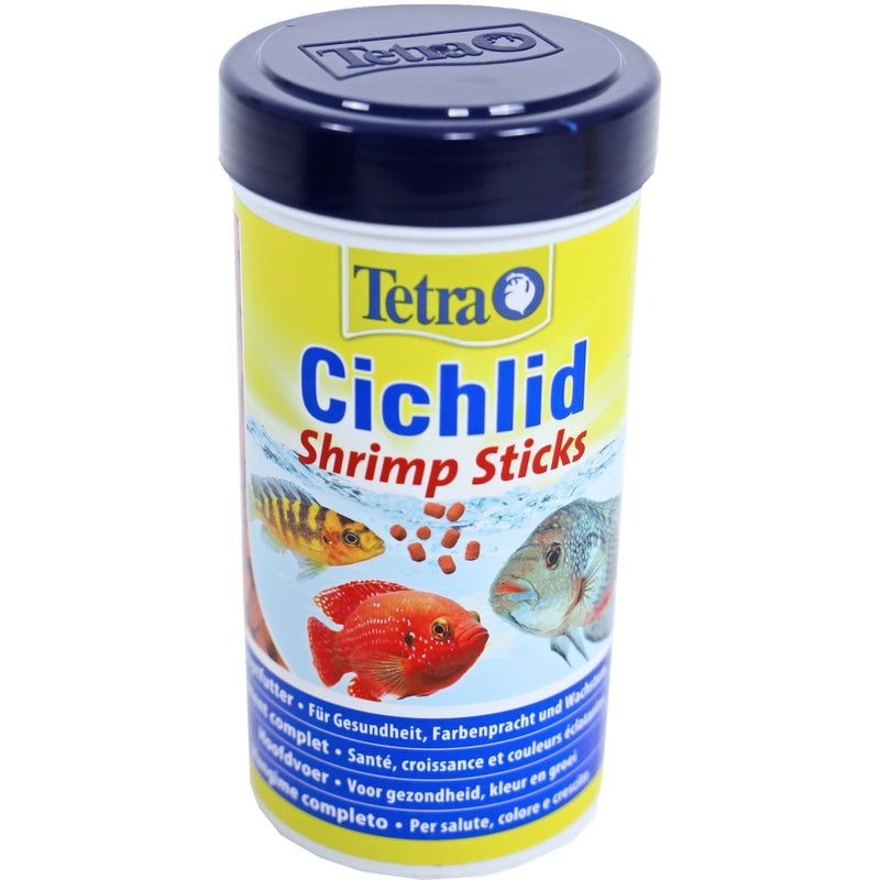 Vissenvoer Tetra Cichlid Shrimp sticks, 250 ml.