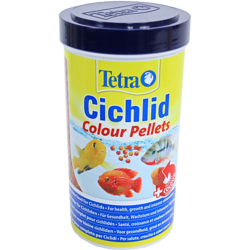 Vissenvoer Tetra Cichlid Colour pellets, 500 ml.