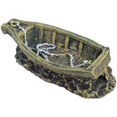 Aquarium decoratie Boon aqua deco ornament polyresin gezonken roeiboot, 18,5x6,5x4,5 cm.