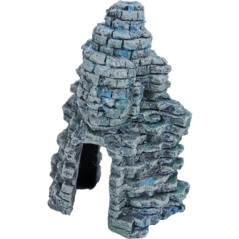 Boon Aqua Deco ornament polyresin rotsbeeld met poort, 12x17 cm.