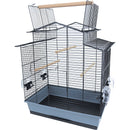 Vogelkooien Parkieten/Agapornide/Valkparkieten  Vogelkooi Interzoo vogelkooi Iza 3 cabrio, zwart/grijs.