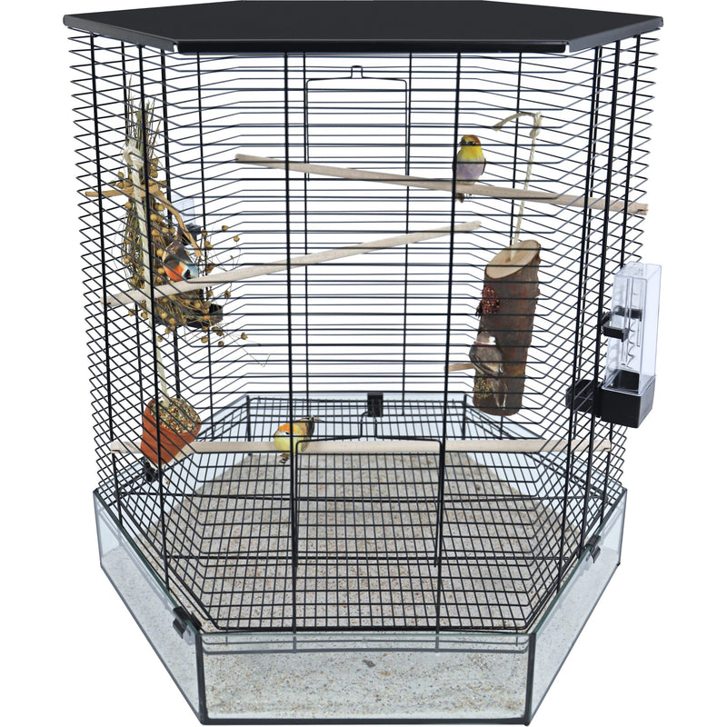Vogelkooi Interzoo  Vision, hexo XL zwart.
