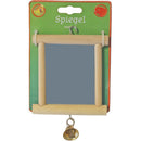 Vierkante spiegel met houten omlijsting. - Dierplezier.nl